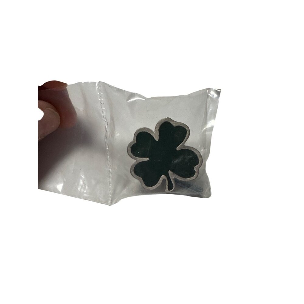 Longaberger Shamrock Knob Replacement Green Clover Shape Drawer Pull W/ Hardware